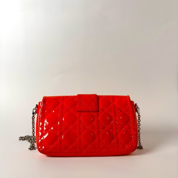 Dior Miss Dior Red Patent Bag – Chain Crossbody – Quilted Promenade Pouch w COA - Picture 4 of 9